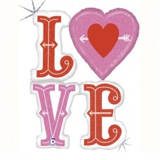 Фолиев балон "LOVE pink", 117см