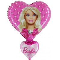 Фолиев балон "Barbie heart"