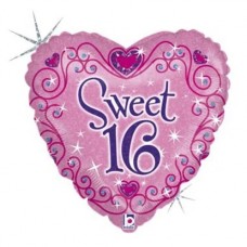 Фолиев балон "Sweet 16" - сърце