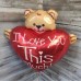 Фолиев балон Мече със сърце I LOVE YOU, 82Х74 см