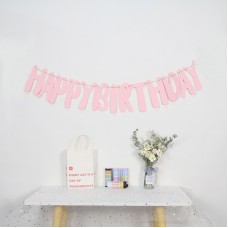 Банер HAPPY BIRTHDAY BOLD - РОЗОВ