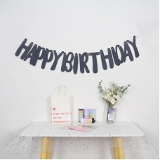 Банер HAPPY BIRTHDAY BOLD -ЧЕРЕН