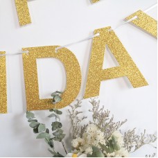 Банер HAPPY BIRTHDAY BOLD - ЗЛАТО