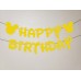 Банер HAPPY BIRTHDAY Мики Маус - ЗЛАТО