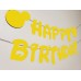 Банер HAPPY BIRTHDAY Мики Маус - ЗЛАТО