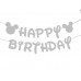 Банер HAPPY BIRTHDAY Мики Маус - СРЕБРО