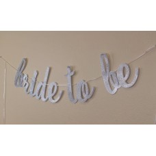 Банер BRIDE TO BE, сребро