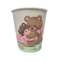 Чаша Момиче с Мече, 10 бр., 200 мл