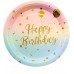 Чиния розово-синя Happy Birthday, 18 см, 10 бр