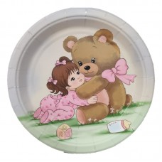 Чиния Момиче с Мече, 10 бр., 18 см