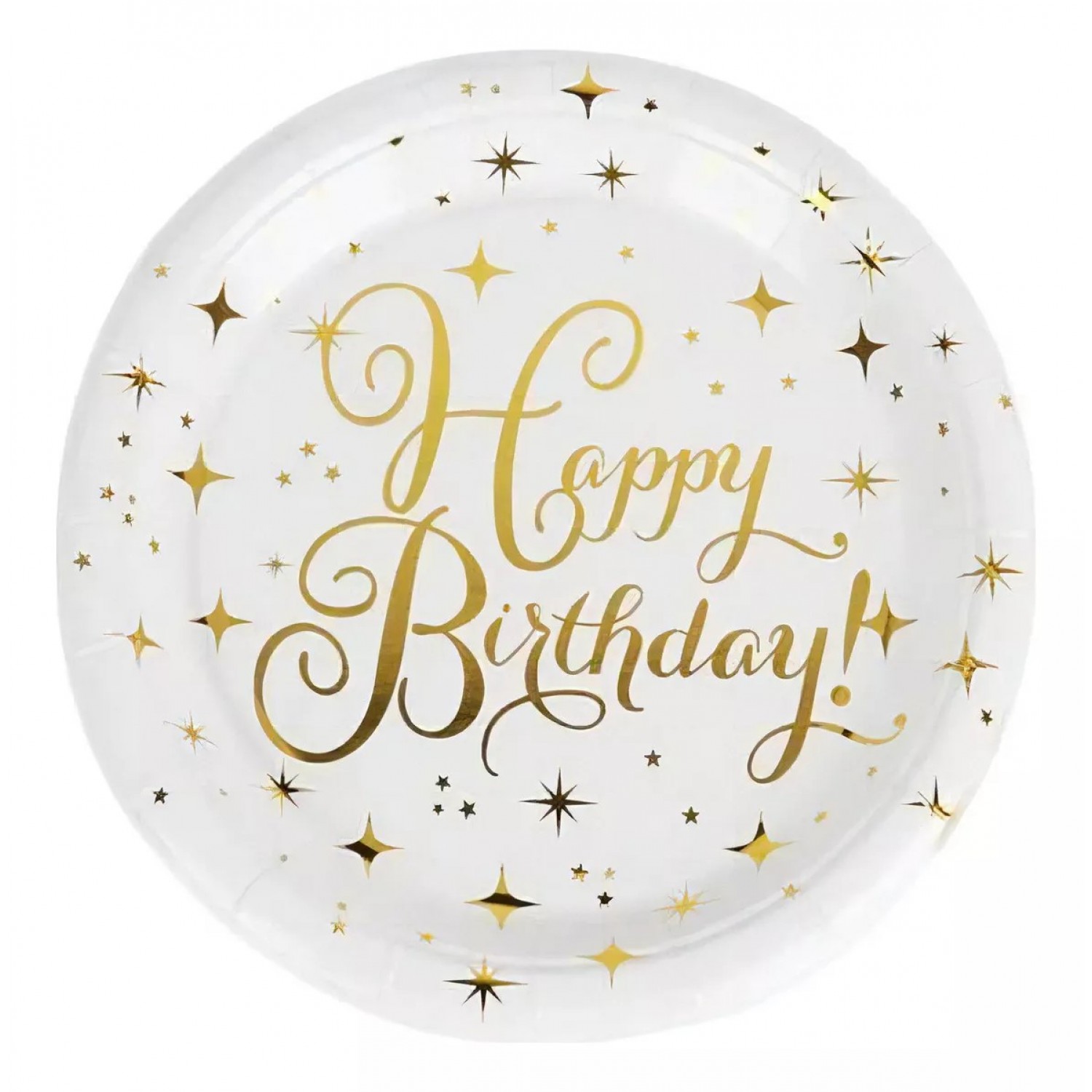 Чиния със златен принт HAPPY BIRTHDAY 18 см